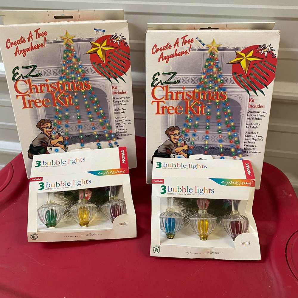 Vintage Christmas Bubble Lights & Tree Kits